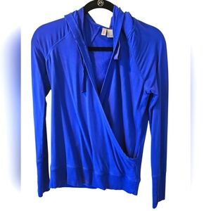 Athleta Blue Women's faux Wrap Top XS